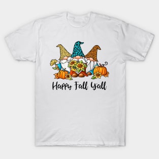 Happy Fall Y'all Gnomes T-shirt T-Shirt